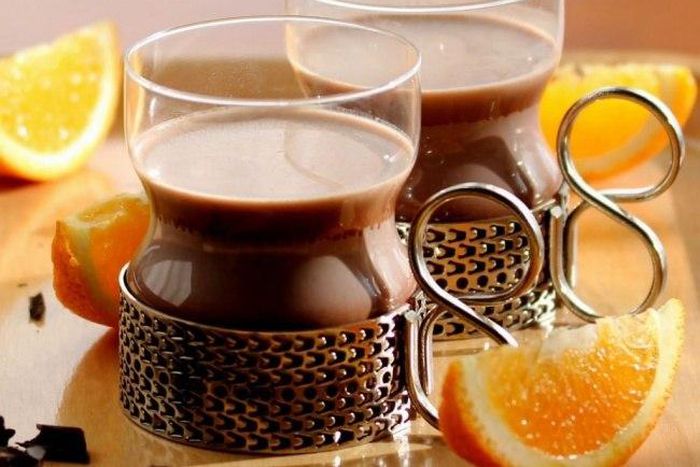 Orange flavoured cocoa