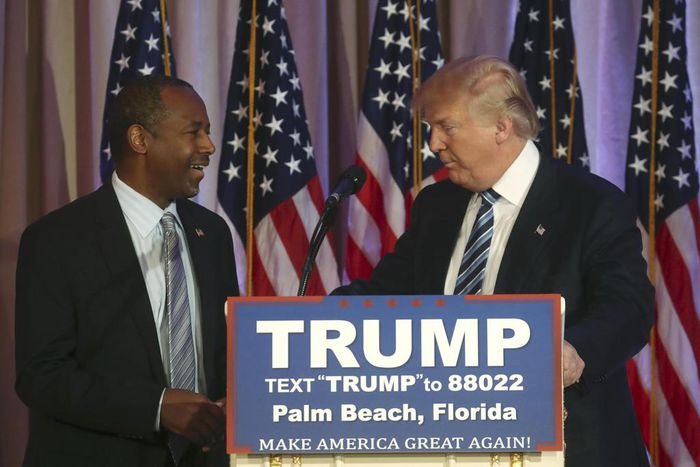 Donald Trump (right) and Ben Carson