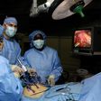 Surgeons perform laparoscopic stomach surgery