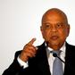 Finance Minister Pravin Gordhan gestures during his address at a business summit in Sandton, South Africa, September 13, 2016