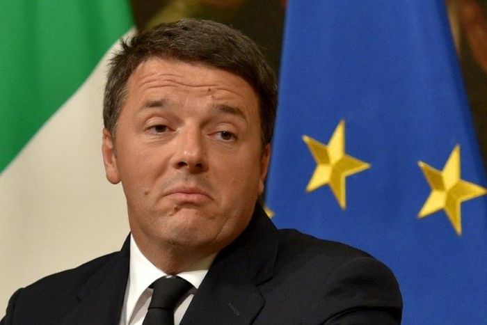 Italy's Prime Minister Matteo Renzi announces his resignation at Rome's Palazzo Chigi on December 5, 2016