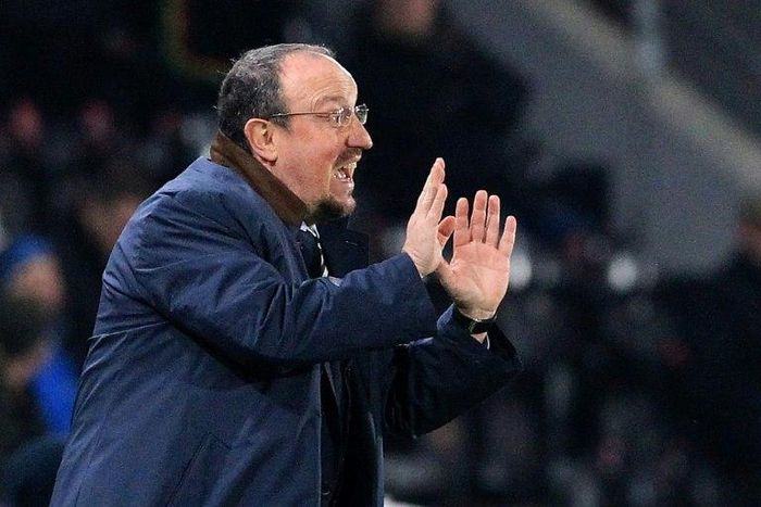 Newcastle United's Spanish manager Rafael Benitez shouts instructions to his players from the touchline