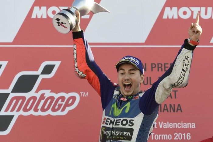 Movistar Yamaha MotoGP's rider Jorge Lorenzo said of his Valencia GP win, "It's very emotional after nine years with Yamaha"