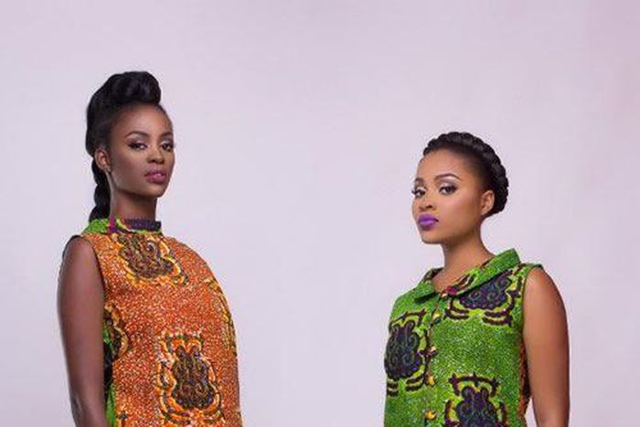 Ankara shirt dress worn over slimfit denim is always a yes!