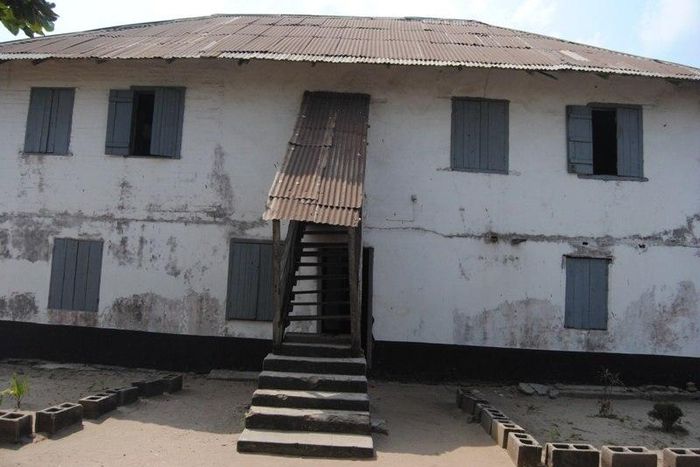 The back view of the first storey building in Nigeria, at Badagry.