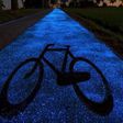 Solar powered bicycle lane