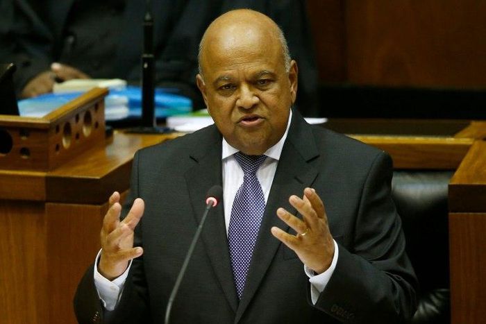 South Africa's Finance Minister Pravin Gordhan delivers his budget address to parliament in Cape Town on February 24, 2016