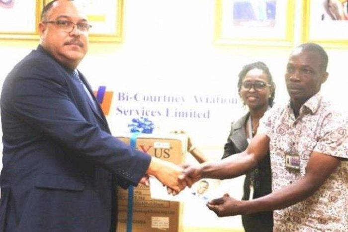 Abayomi Oluwole getting his reward