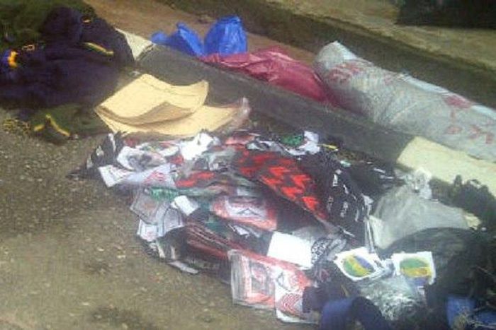 The fake police uniforms