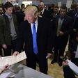 Republican presidential nominee Donald Trump casts his ballot at a polling station in New York, on November 8, 2016