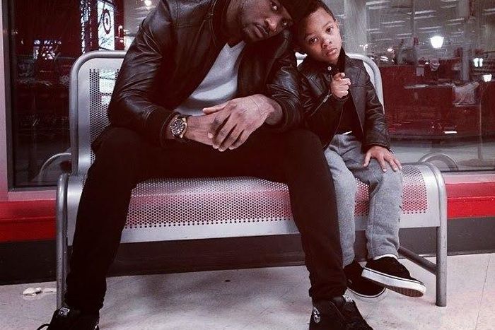 Peter Okoye and his son, Cameron