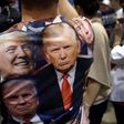 Image of Donald Trump on a supporter's T-shirt