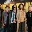 L-R: Musicians Tom Hamilton, Brad Whitford, Joe Perry, Steven Tyler and Joey Kramer of Aerosmith will start a "farewell" tour on May 17, 2017 in Tel Aviv