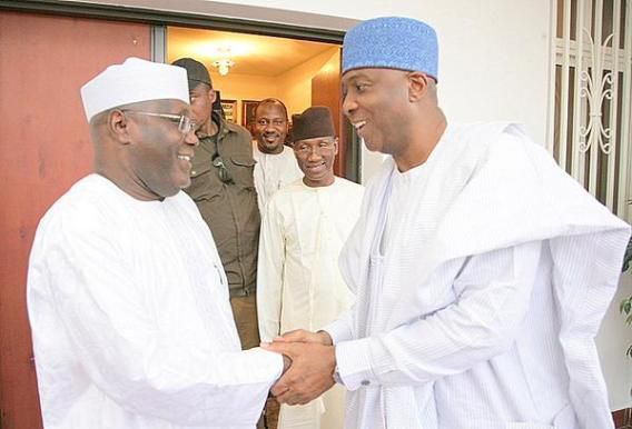 Senate President, Bukola Saraki meets with former Vice President, Atiku Abubakar