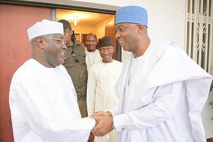 Senate President, Bukola Saraki meets with former Vice President, Atiku Abubakar