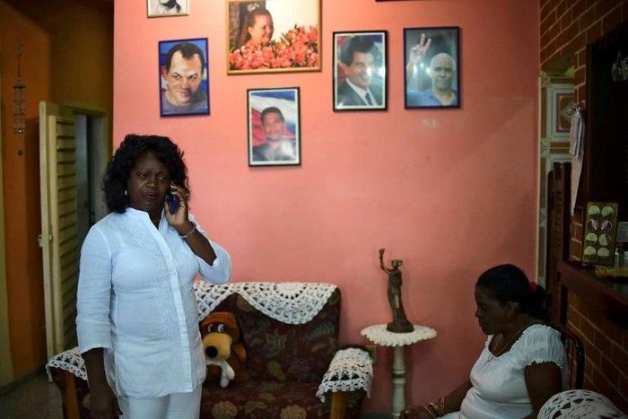 Cuban dissident and leader of the Human Rights organization Ladies in White, Berta Soler, in Havana, on November 27, 2016, two days after the death of Cuban revolutionary leader Fidel Castro