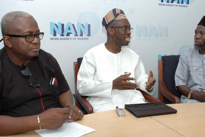L - R: Mr Tony Nezianya, Managing Editor, Prof. Olanrewaju Fagbohun, Vice Chancellor of the Lagos State University (LASU) and Mr Abdulfatah Babatunde, Deputy Editor-in-Chief during a NAN forum in Lagos.
