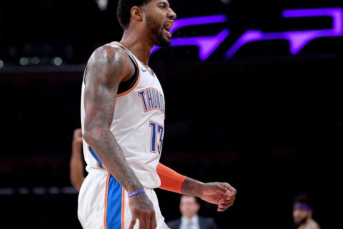 Paul George was again the star for the Oklahoma City Thunder [NBA]