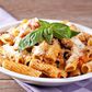 Italian rigatoni, eggplant and cheese