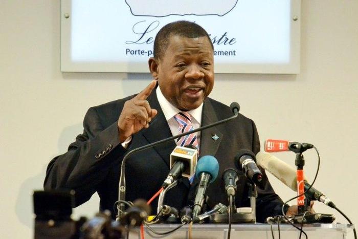 Democratic Republic of Congo Media Minister Lambert Mende, seen in 2012, signed a decree November 12, 2016 giving foreign media companies 30 days to restructure in a way that gives "majority participation by Congolese in the capital of said company"