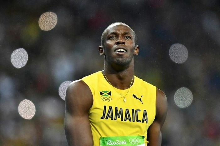 Jamaica's Usain Bolt celebrates after winning the Men's 200m Final during the athletics event at the Rio 2016 Olympic Games August 18, 2016