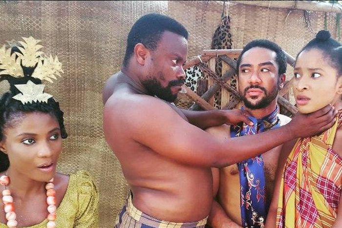 Ime Bishop Umph, Majid Michel and Adesua Etomi in new photo from "Ayamma"