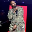 Kanye West performing during a concert