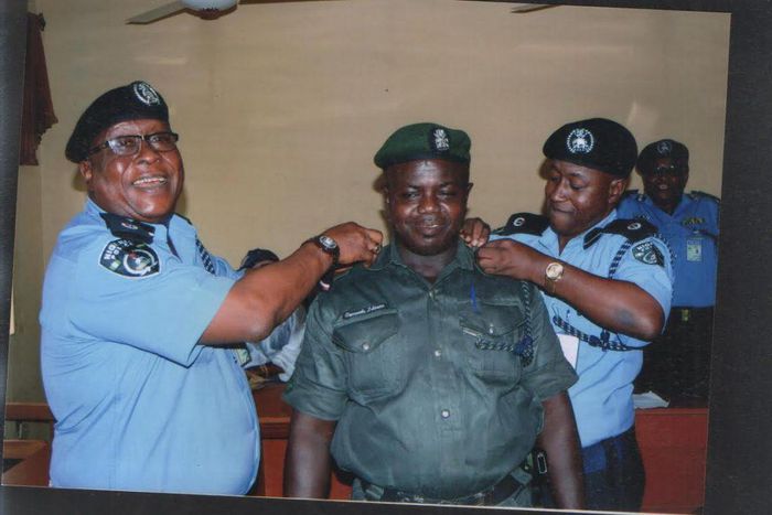 The deceased, Idowu Oyewole (middle)