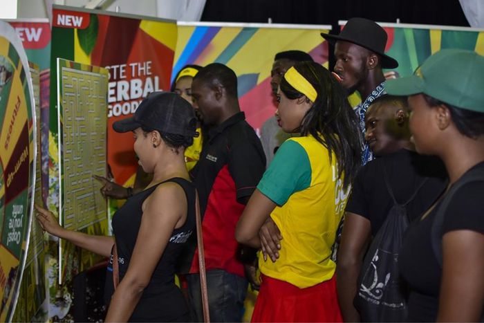 Fun and games at Malta Guinness Herbs Lite booth.