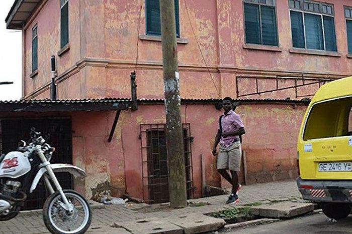 The exterior of the fake embassy in Accra, Ghana.