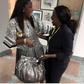 Ego Boyo and Joke Silva on set of Mildred Okow's TV series