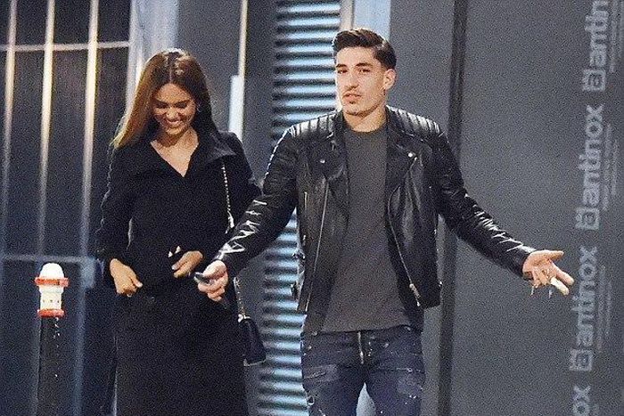 Hector Bellerin and Esha Gupta