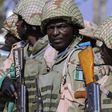 Nigerian Army soldiers stand as part of preparations for deployment to Mali, at the Nigerian Army peacekeeping centre in Jaji, near Kaduna January 17, 2013.  REUTERS/Afolabi Sotunde