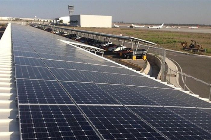 Solar panels at South Africa's George Airport