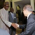President Muhammadu Buhari hosts UN Secretary-General, Ban Ki-Moon to state dinner on August 24, 2015