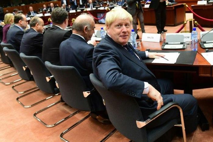 British Foreign Secretary Boris Johnson attends an EU foreign affairs council at the European Council in Brussels on November 14, 2016