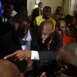 Elected President Jovenel Moise (C) of the PHTK party, greets supporters after speaking to the nation, in the Haitian capital Port-au-Prince