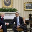 US President Barack Obama shakes hands with President-elect Donald Trump in the Oval Office at the White House on November 10, 2016