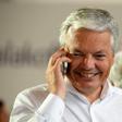 Belgian Vice-Prime Minister and Foreign Minister Didier Reynders speaks on the first day of the Medef's summer university in Jouy-en-Josas, near Paris