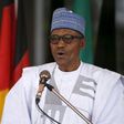 Nigerian President Muhammadu Buhari speaks during German President Joachim Gauck's visit to the State House in Abuja