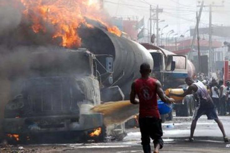 Fuel tanker explosion.