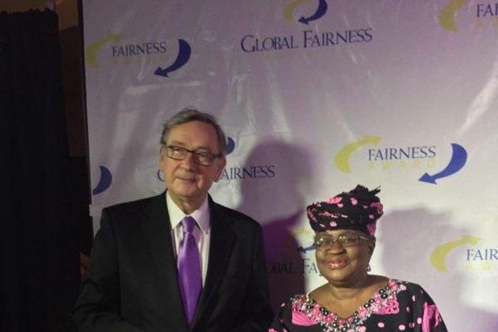 Former Finance Minister, Ngozi Okonjo-Iweala receives Global Fairness Award