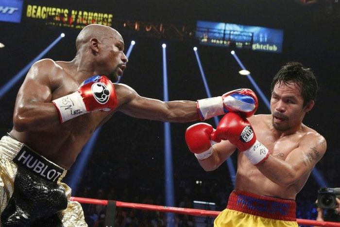 Floyd Mayweather (left) defeated Manny Pacquiao last year in the richest fight in boxing history