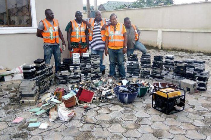 Items seized from the defaulters by the NCC
