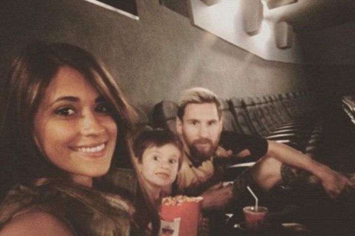 Lionel Messi, wife, Antonella Roccuzzo and son Thiago