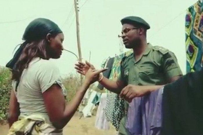 Falz  with Simi in 'Soldier' mini-movie