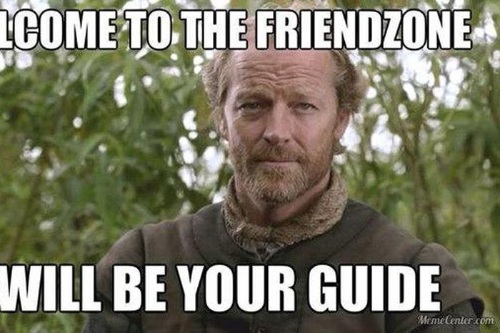 Ser Jorah Mormont of Game of Thrones, an iconic friend zone figure