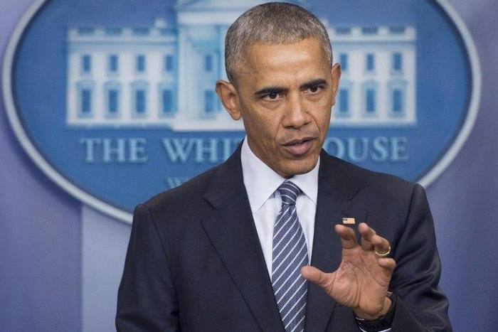 US President Barack Obama speaks during a press conference in the Brady Press Briefing Room of the White House on November 14, 2016
