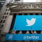 The Twitter logo displayed on a banner outside the New York Stock Exchange