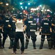 Police clash with protesters during demonstration in Charlotte, North Carolina